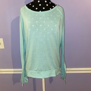 Blue long sleeve T-shirt